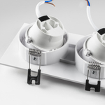 012626 Рамка (светильник) PVC д/LED-модулей 941хх и LED-ламп D50мм SINGO 2X QUAD БЕЛЫЙ