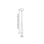 807007 Подвес PUNTO MINI LED 4W 282LM 24G ЧЕРНЫЙ 3000/4000/6000K