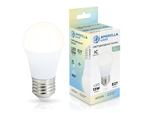 Купить 451304 LED G45 13W IC E27 4000K 175-265V