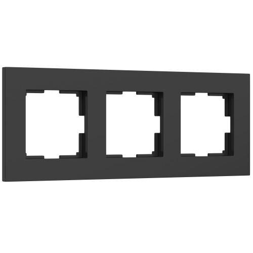 Купить Рамка из поликарбоната на 3 поста Slab черный софт W0032908