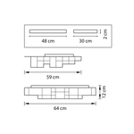 750162 Люстра потол FAVO LED-80W 3840LM Серебро 3000K