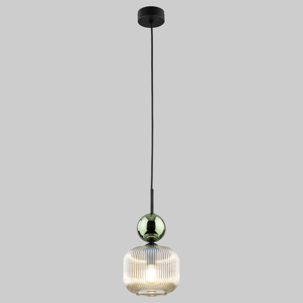 Подвесной светильник со стеклянным плафоном 11144 Sophia Green Cognac