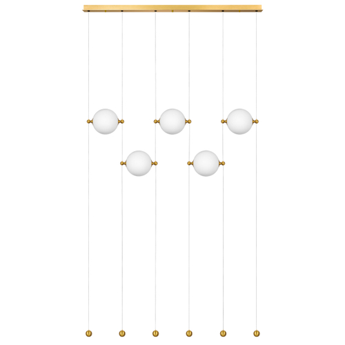 Купить 815501 Люстра DAFNE LED 5x8.5W ЛАТУНЬ 3000K