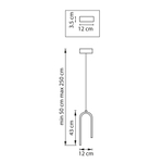 749016 Подвес SATURNO LED 8W 640LM БЕЛЫЙ 3000K