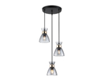 TR3408/3 BK/FGD/SM черный/золото/дымчатый E27/3 max 60W D345*1000