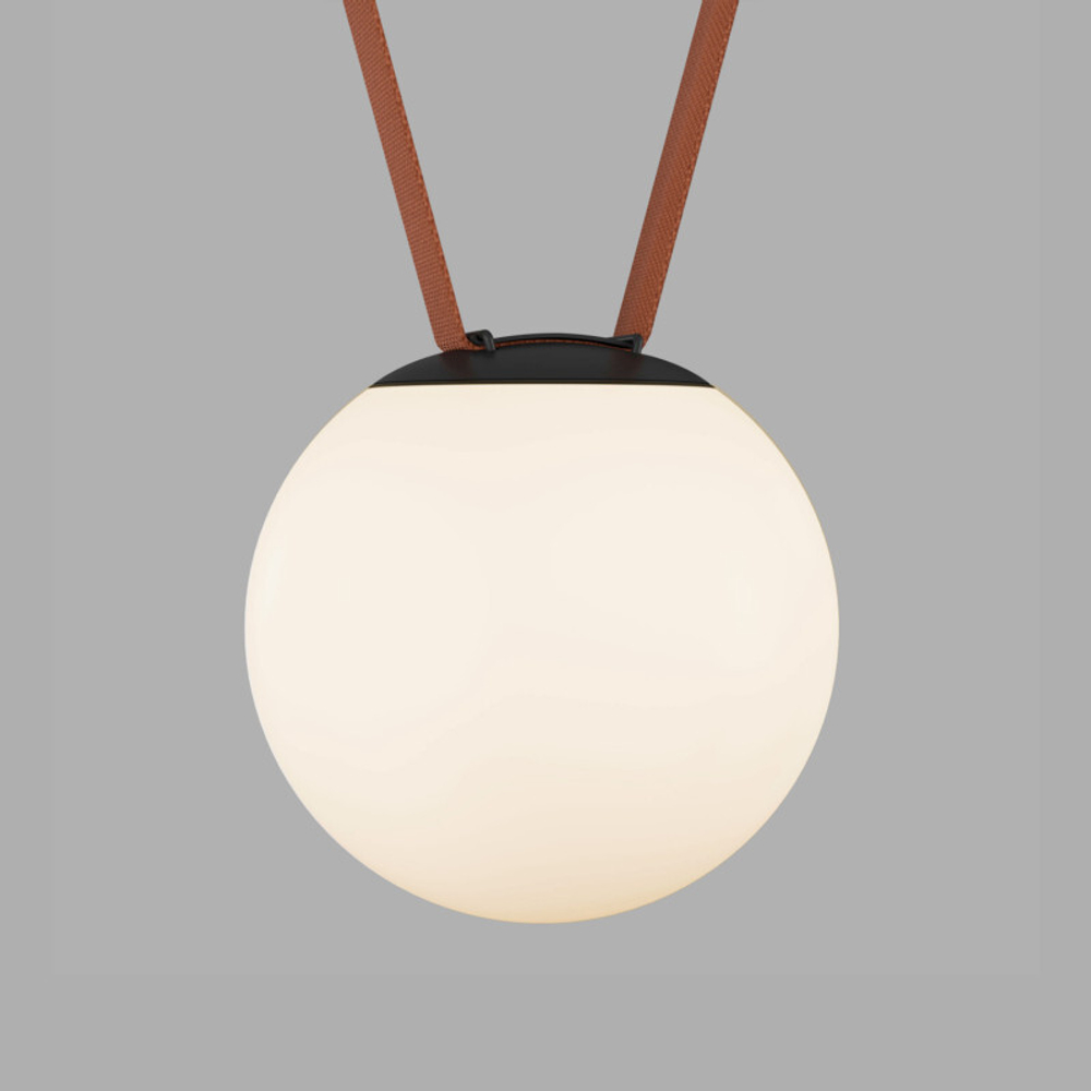 DK5553-BK Cветильник для трека-ремня Belty, серия Orb, со светодиодом, D180*H181мм, 48V DC, 10W, RA90, 120°, 3000K, IP20, белый, акрил