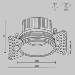 Встраиваемый светильник Technical DL058-7W3K-TRS-BS