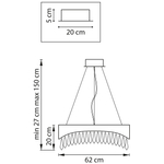 703163 Люстра HELIO 30W LED 2778LM ШАМПАНЬ 3500K