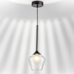801201 Люстра VETRO 1х6W(led) G9 ЧЕРНЫЙ/ПРОЗРАЧНЫЙ