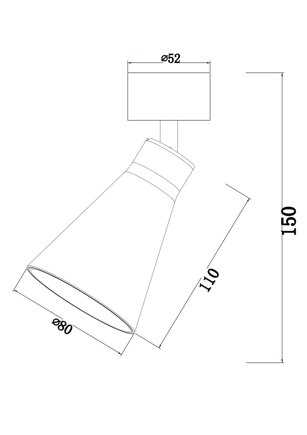 Потолочный светильник Technical C061CL-01W