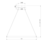 Подвесной светодиодный светильник с пультом управления 90264/1 черный