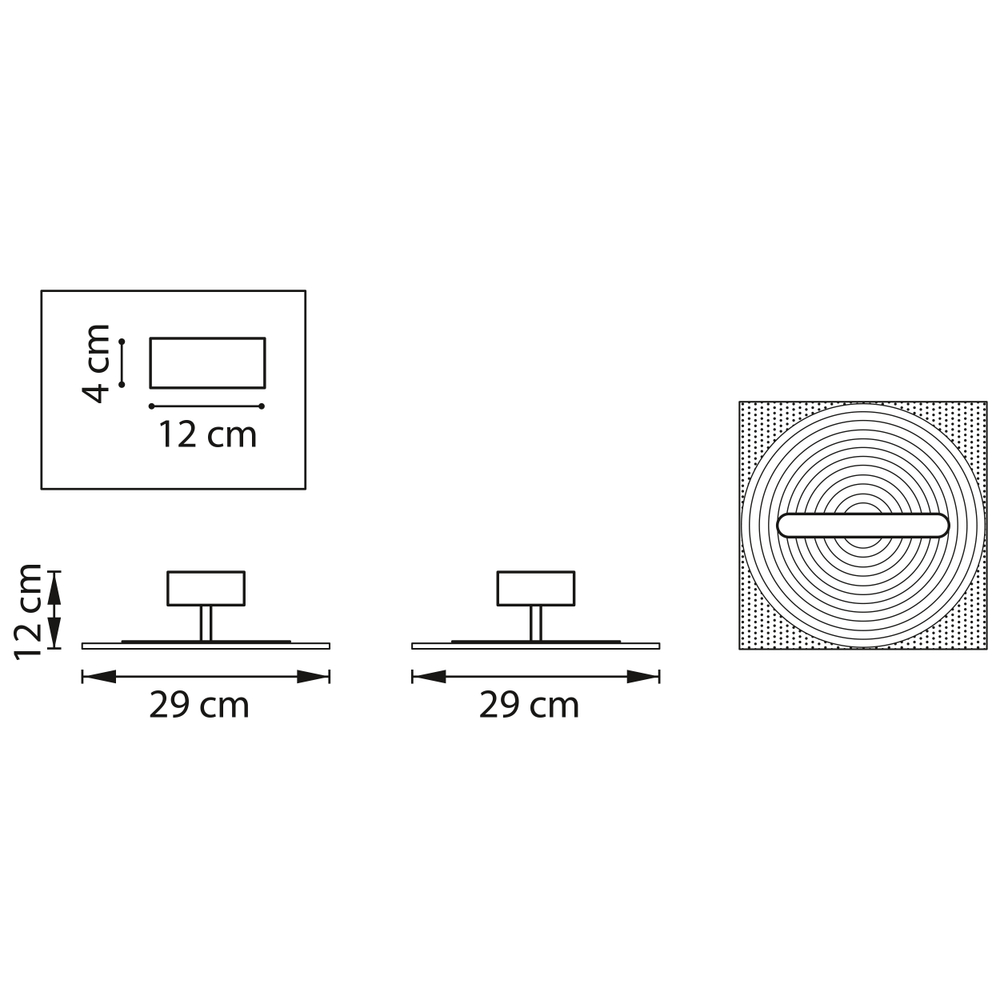 738043 Люстра ACRILE 14W LED 1236LM 120G ЗОЛОТО 3000K
