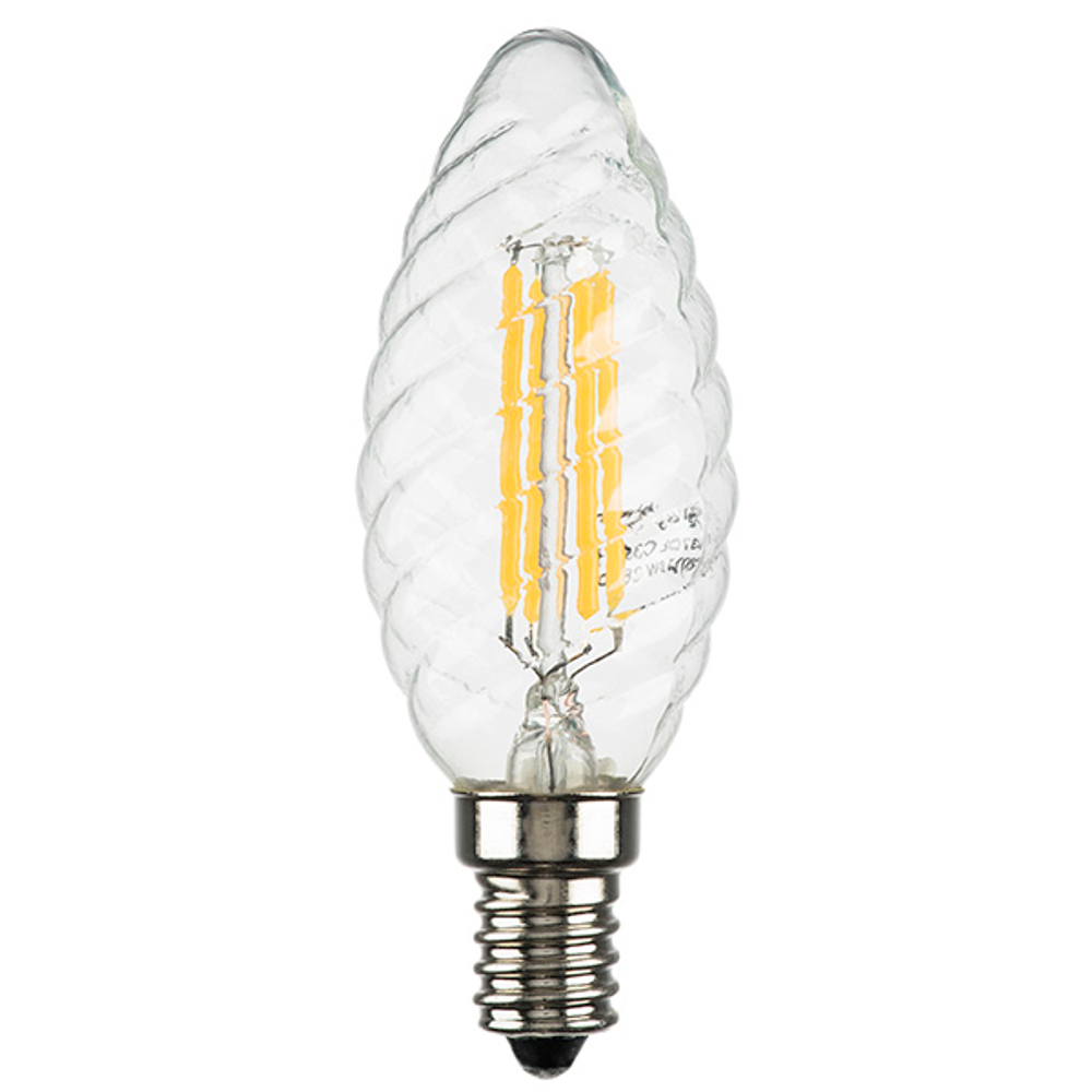 933702 Лампа энергосберегающая LED FILAMENT 220V C35 E14 6W=65W 400-430LM 360G CL 3000K 30000H