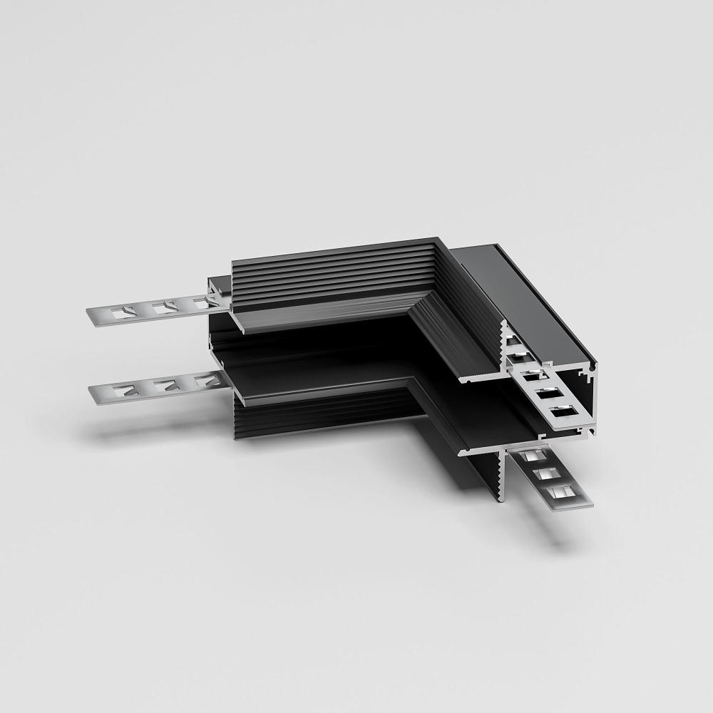 Slim Magnetic Коннектор угловой внутренний для встраиваемого шинопровода под ГКЛ 12,5мм черный 85211/00 85211/00