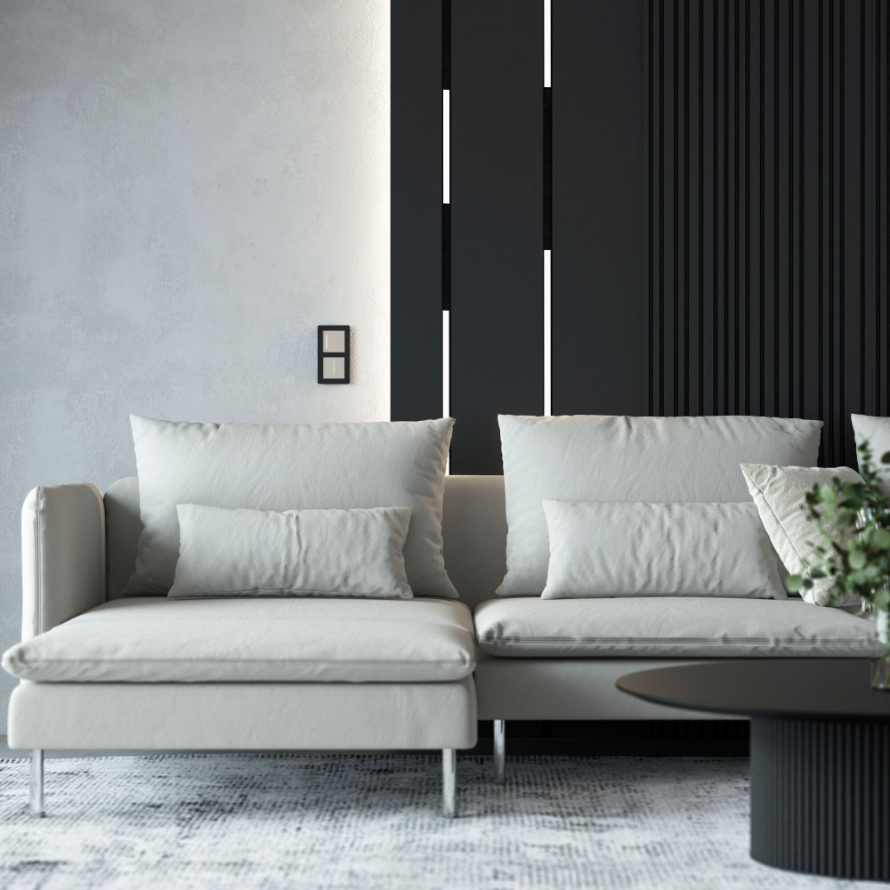 Умный сенсорный выключатель одноклавишный (дымчатый) W4513641