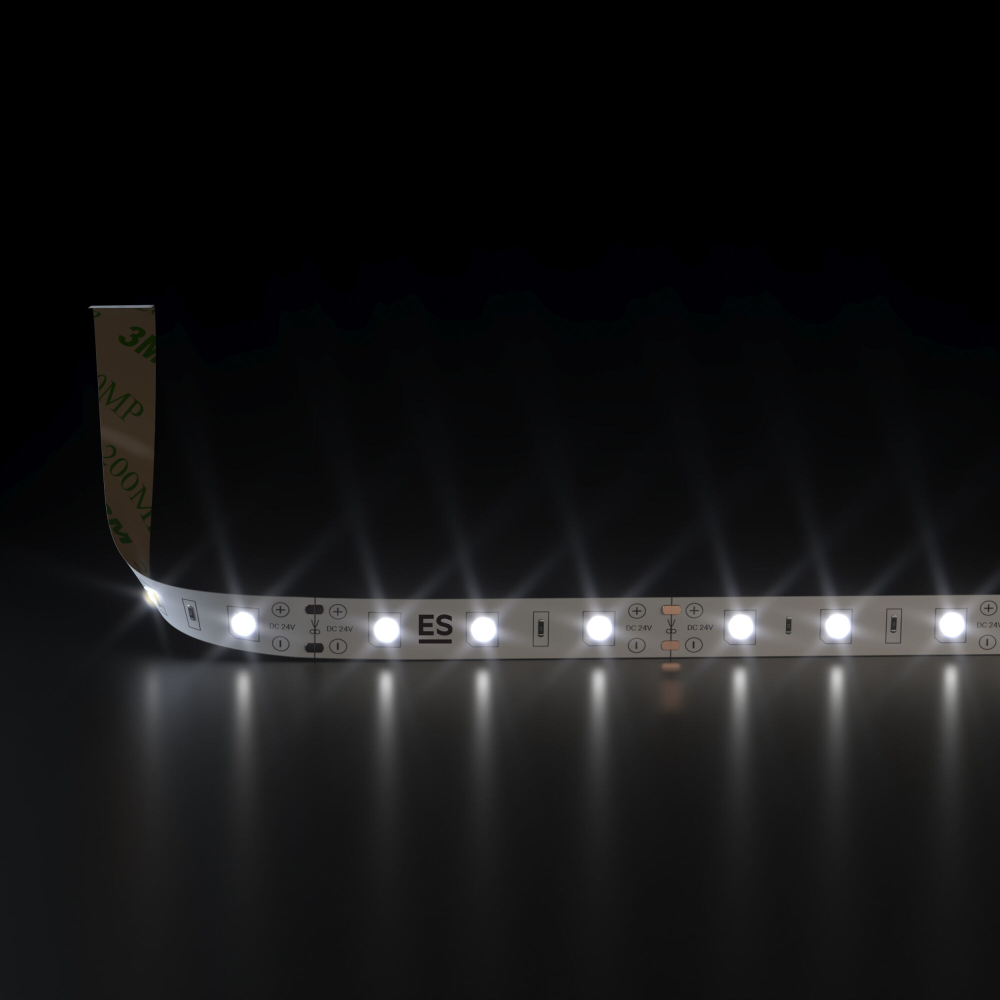 Светодиодная лента 24 В 4,8 Вт/м 60 Led/м 2835 IP20, дневной белый 4200K, 5 м Лента светодиодная 24V 4,8W 60Led 2835 IP20 дневной белый, 5м