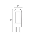 940402 Лампа энергосберегающая LED 12V JC G4 3W=30W 150±30LM 360G 3000K 20000H