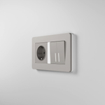 Рамка из поликарбоната на 2 поста Split дымчатый/белый, soft-touch W0023067