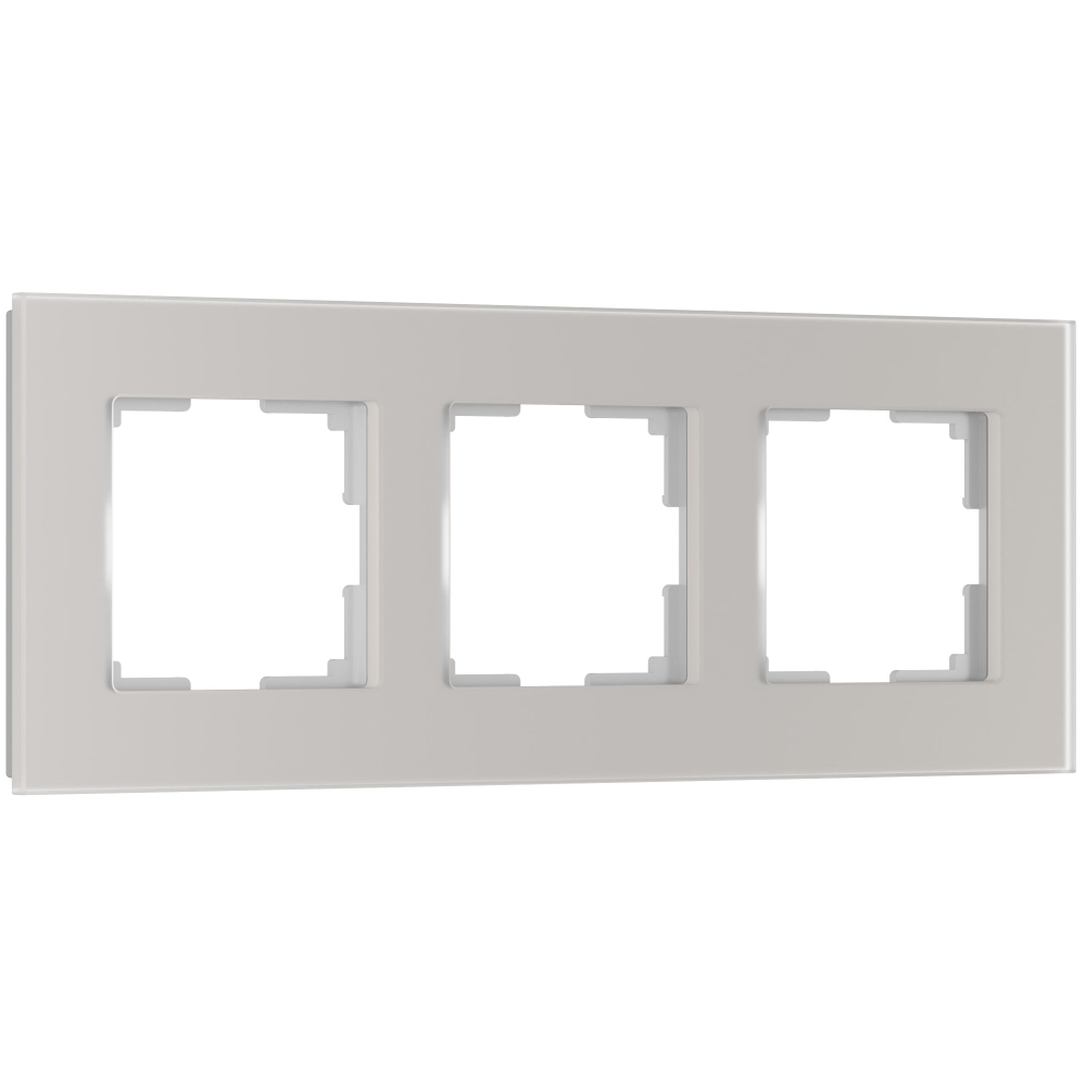 Рамка из стекла на 3 поста Senso дымчатый soft-touch W0033117