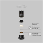 Встраиваемый светильник Technical DL124-10W-2.7K-TRS-B