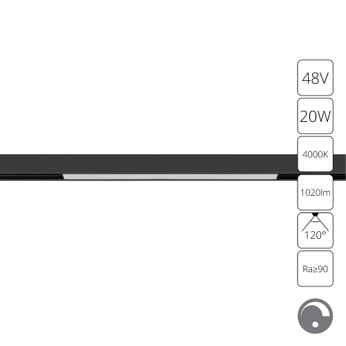 Купить Магнитный трековый светильник Arte Lamp LINEA 0.1-10V A4683PL-1BK