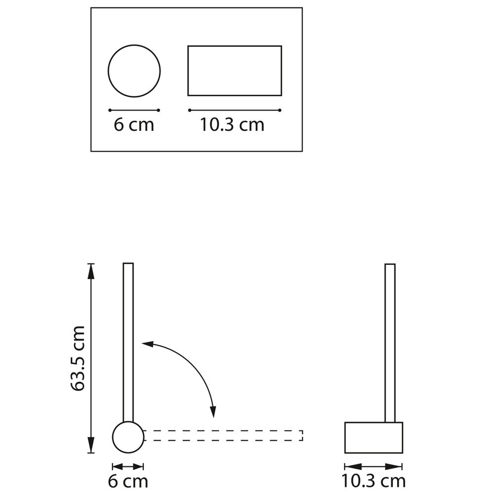 748833 Бра TUBO LED 15W 1200LM 80G ЗОЛОТО 3000K