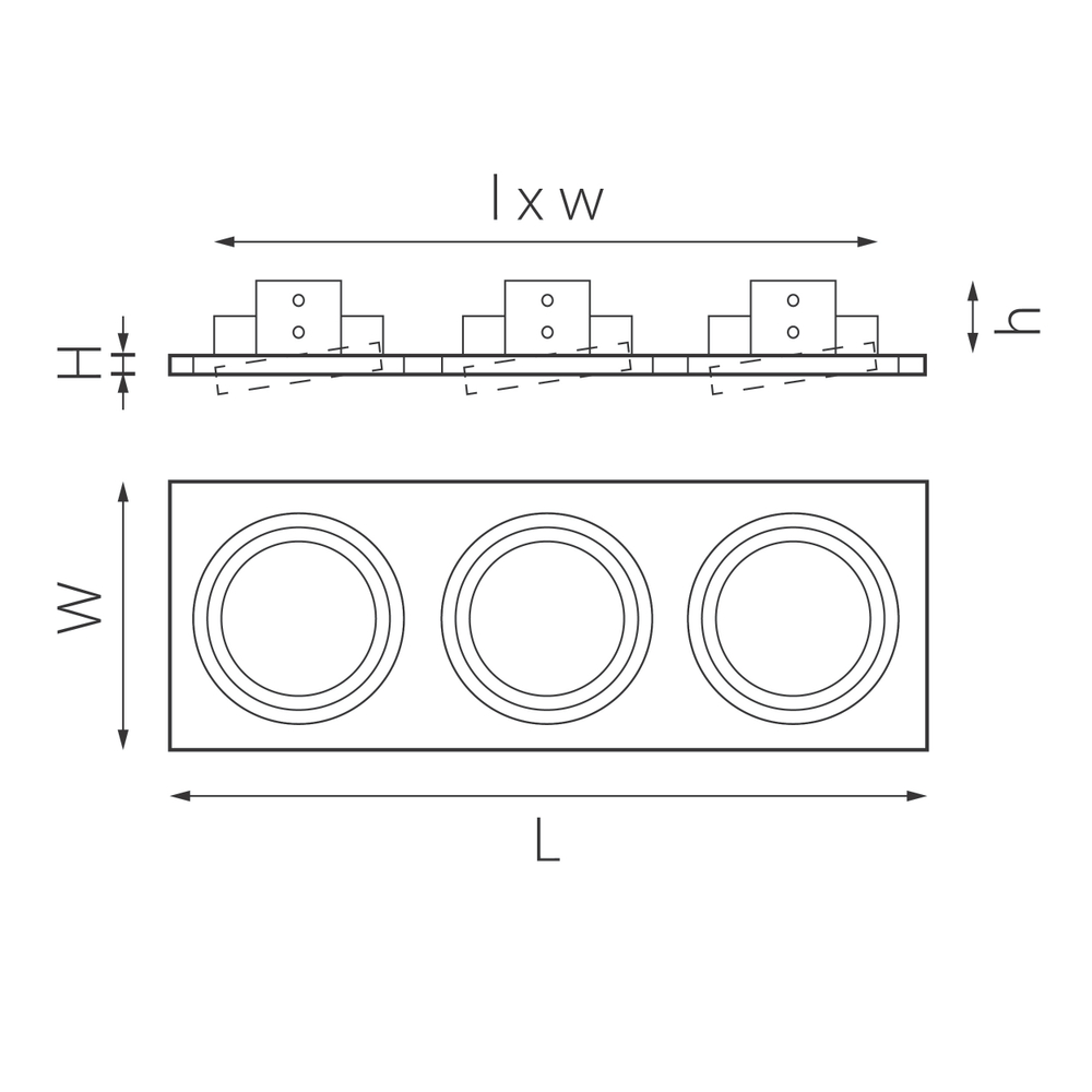 i837060606 Светильник INTERO 111 Triple QUADRO (217837+217906+217906+217906)