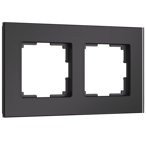 Купить Рамка из стекла на 2 поста Senso черный soft-touch W0023108