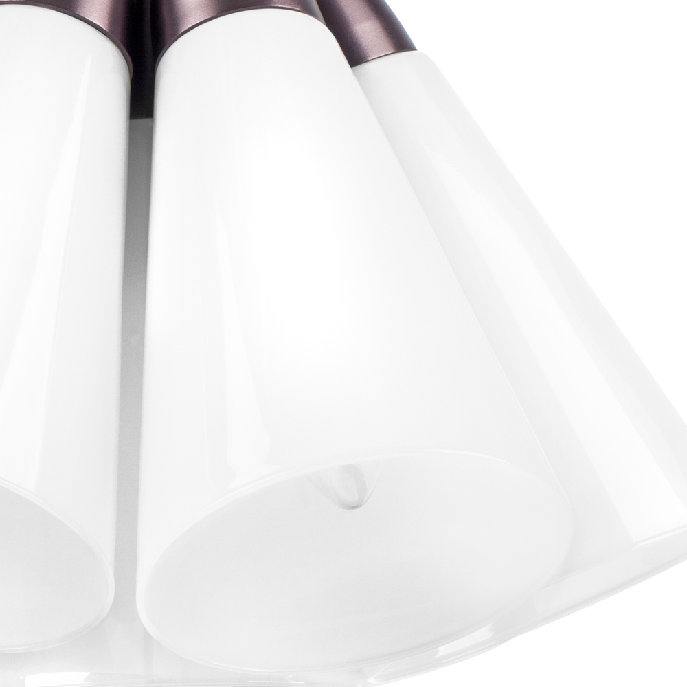 757070 Люстра CONE 7х10W (led) E14 КОФЕЙНЫЙ/БЕЛЫЙ