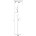 815757 Торшер CROCO 5х40W E14 ЧЕРНЫЙ МАТОВЫЙ