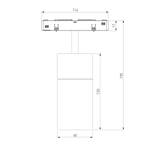 Slim Magnetic Трековый светильник для радиусного шинопровода 12W 4200K Comfi чёрный Ø 1200мм 85189/01