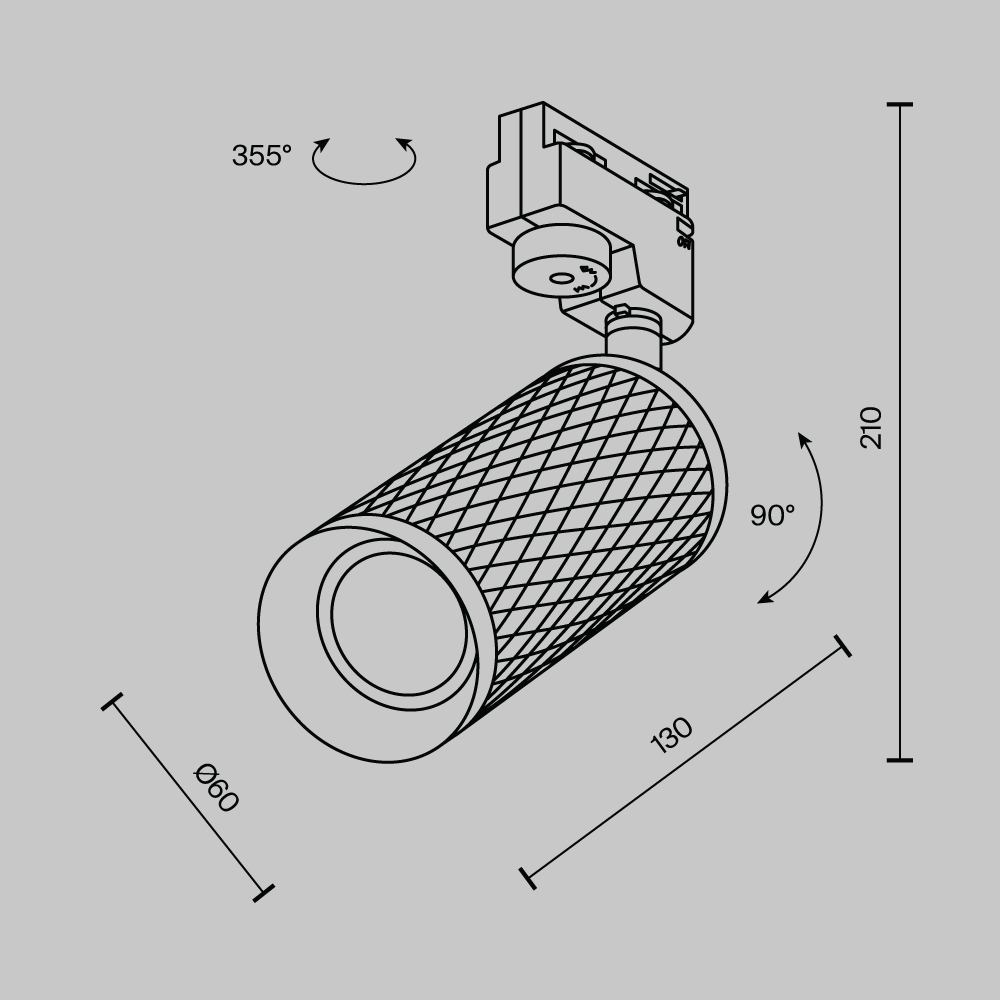 Трековый светильник Technical TR011-1-GU10-W