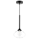 801203 Люстра VETRO 1х6W(led) G9 ЧЕРНЫЙ/ПРОЗРАЧНЫЙ