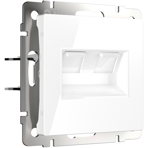 Купить Розетка двойная Ethernet RJ-45 (белая) W1181101