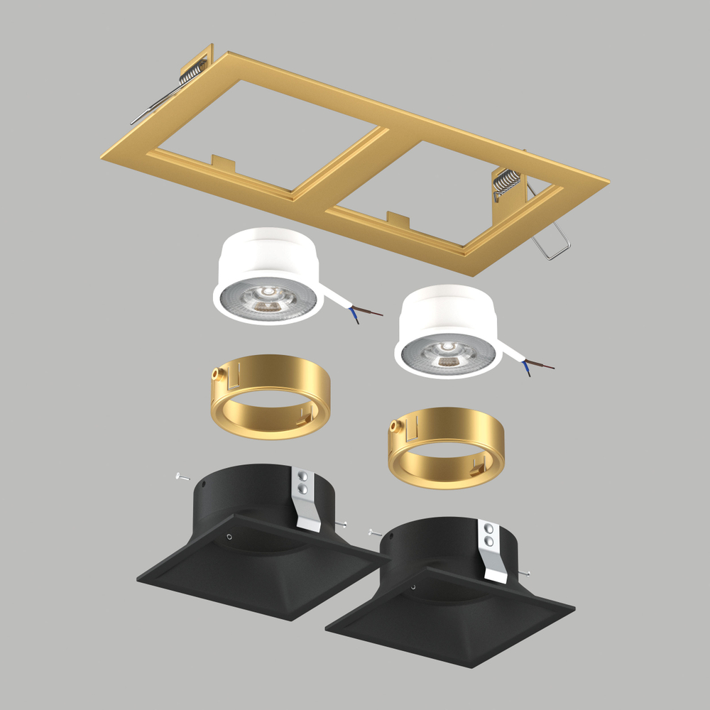 D5230707GMOD Светильник DOMINO QUADRO под LED модуль/лампу МR16 (214523+214507+214507+214003+214003)