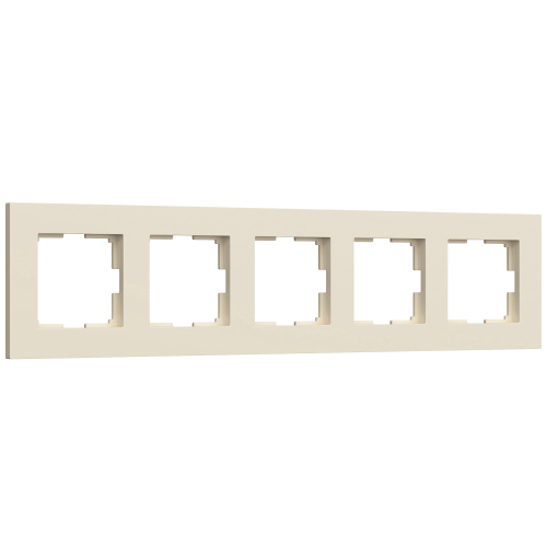 Купить Рамка из поликарбоната на 5 постов Slab айвори софт W0052962