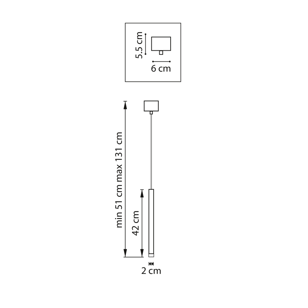 LT7472471 Люстра TUBO LED 5W 320LM 360G ЧЕРНЫЙ 4000K (747247+574701)