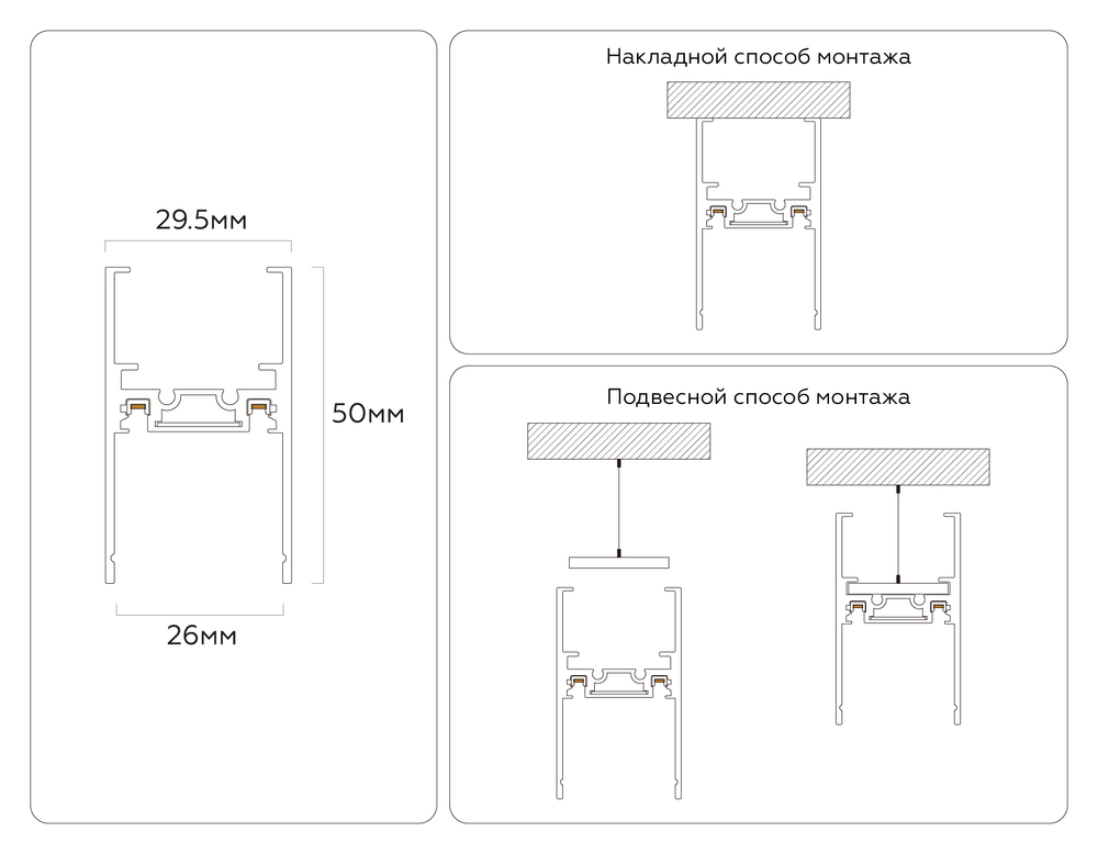 GV1053 BK черный IP20 48V 2000*30*35