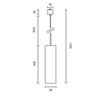 Трековый подвесной светильник Technical TR025-1-GU10-W