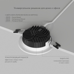 Встраиваемый светильник VERSA, IP65, 7 вт, 3000-4000-6000К, 110-265V AC