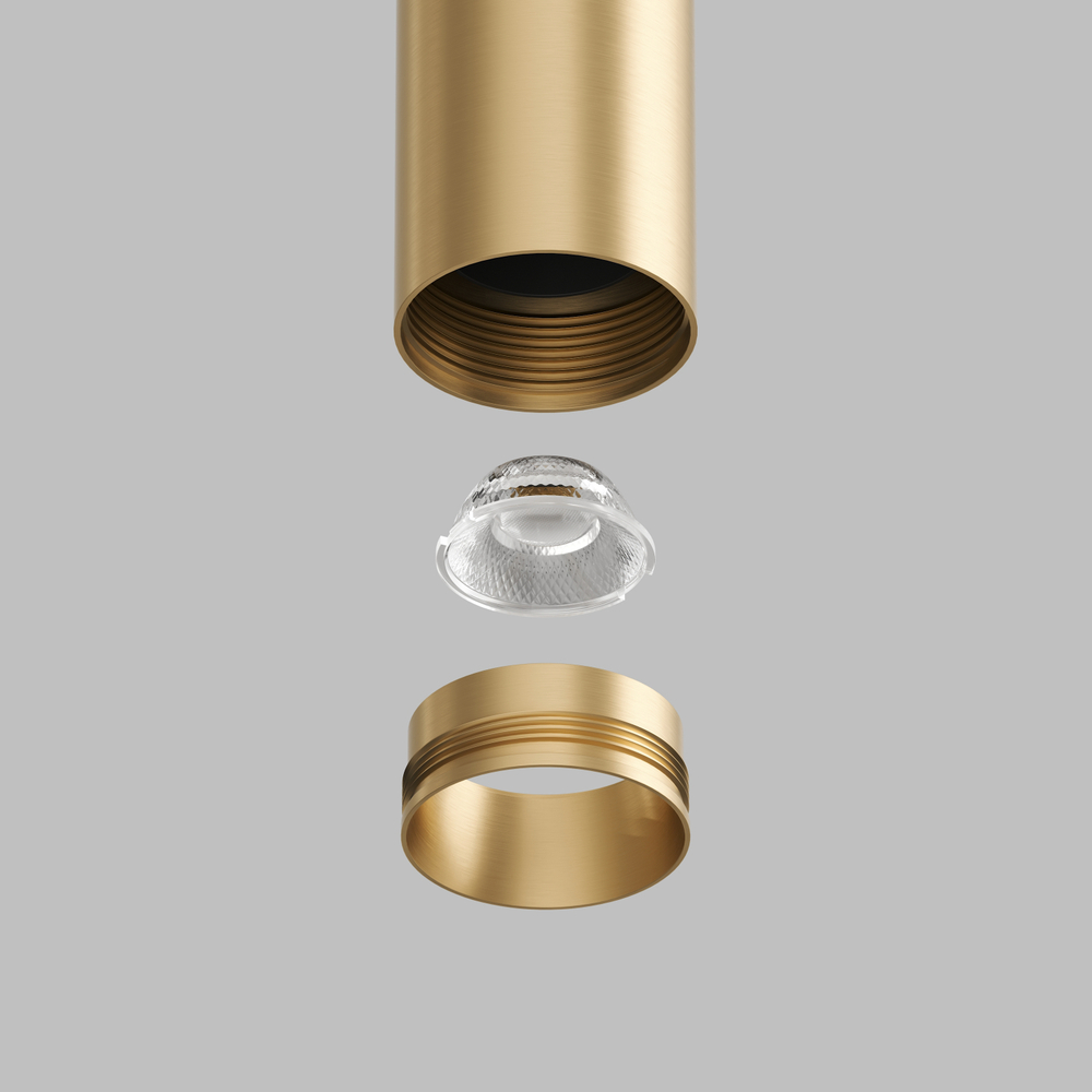 DK5742-SB Светильник для трека SHINE SPOT со светодиодом, D35*H100, 48V DC, 8W*2 , RA?90, 3000K, IP20, сатинированная латунь, алюминий