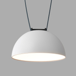 DK5560-WH+BK Cветильник для трека-ремня Belty, серия Flow, со светодиодом, D220*H117мм, 48V DC, 24W, RA90, 120°, 4000K, IP20, белый с черным, алюминий