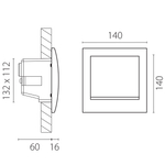 383692 Светильник ESTRA LED 5W 200LM 120G СЕРЫЙ 3000K IP55