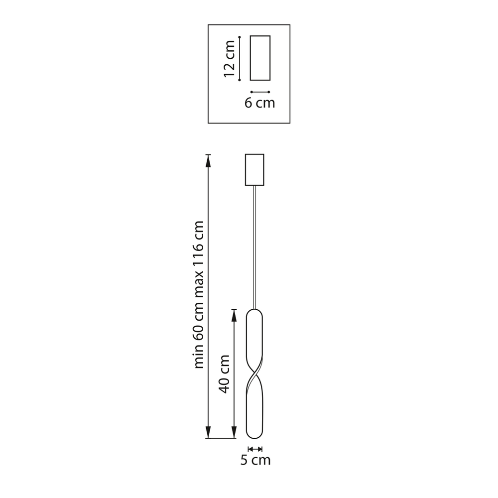 615019 Подвес TORINO 12W LED 540LM ВОРОНЁНАЯ СТАЛЬ 3000K