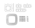 OF580104 Рамка OMEGA Radian (Серебро Металл шлифованный) 4-ая