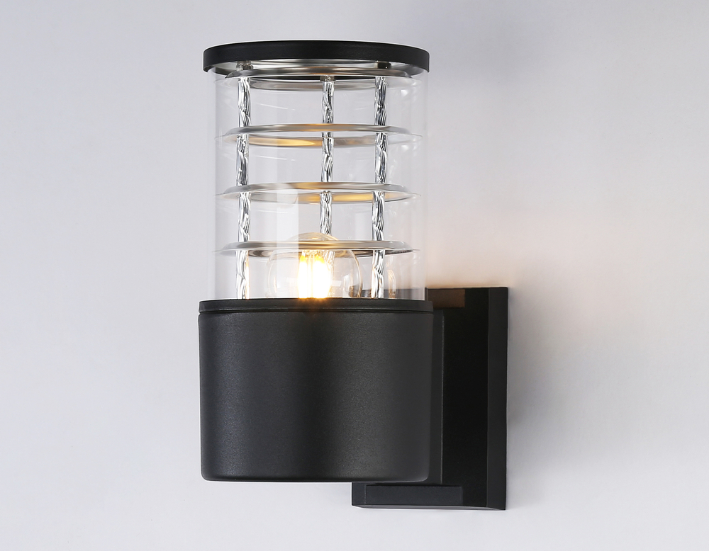 ST2522 BK/CL черный/прозрачный IP54 E27 max 40W 200*110*155