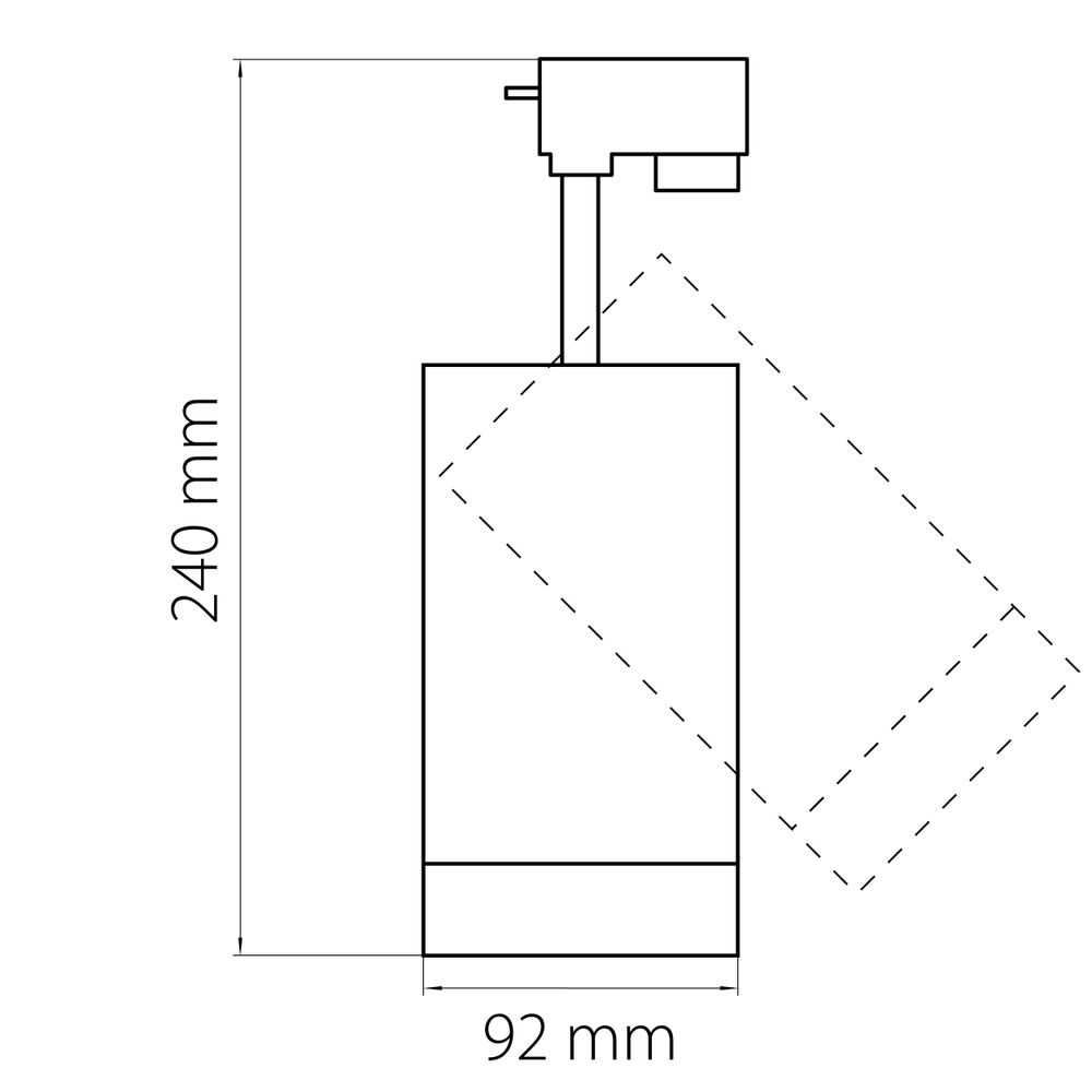 303262 Светильник для 1-фазного трека CANNO LED 35W 2240LM 45G БЕЛЫЙ 3000K IP20