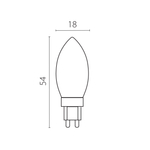 940472 Лампа энергосберегающая LED 220V C35 G9 5W=40W 280LM 360G 3000K 20000H