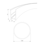 Slim Magnetic Накладной радиусный шинопровод черный ⌀ 1200мм 85161/00 85161/00