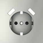 Накладка для розетки с заземлением и защитными шторками, с USB A+A, S70 (сталь)